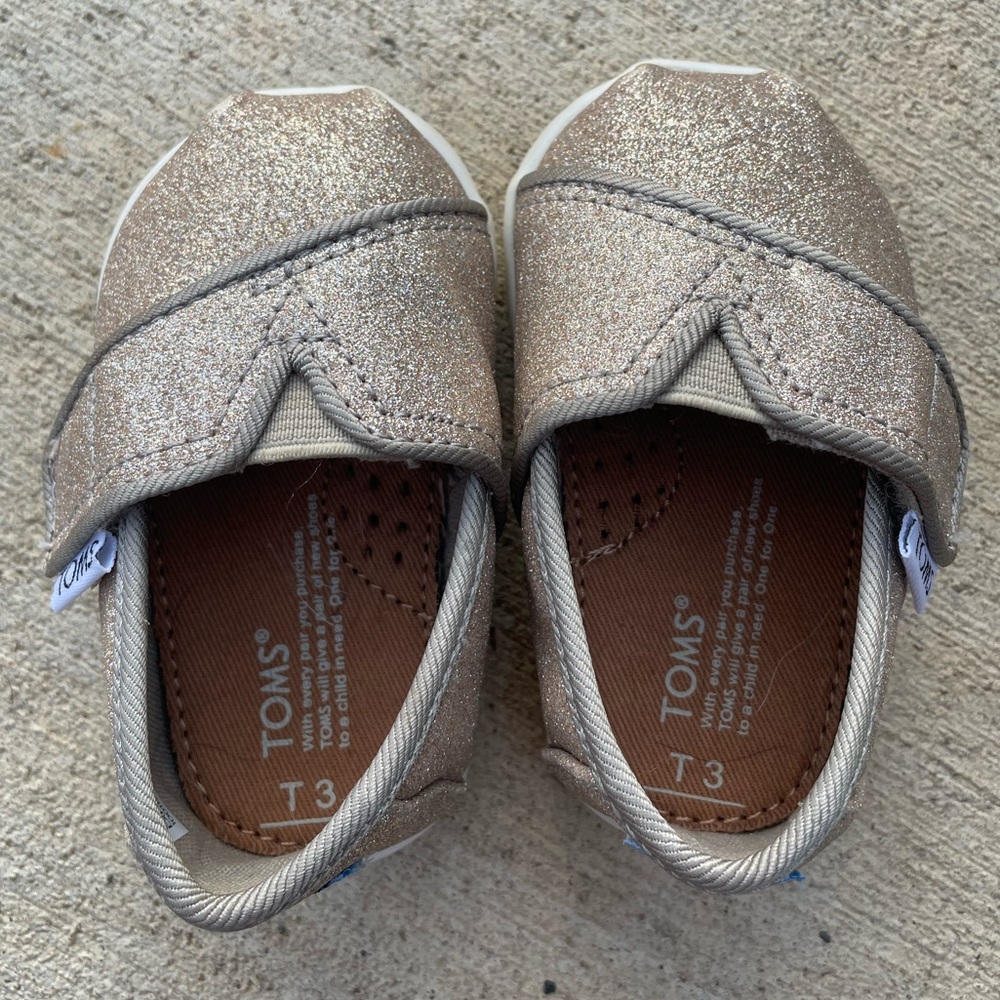 Gold T3 Toms Infant Shoes